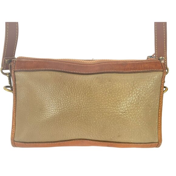 Vintage Dooney & Bourke All Weather Leather Taupe Tan Brown Crossbody Shoulder - Picture 9 of 10
